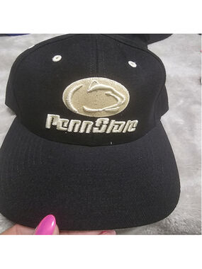 Vintage Penn State Nittany Lions Hat Black Embroidered Strap NOS Y2K 90s NCA